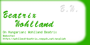 beatrix wohlland business card